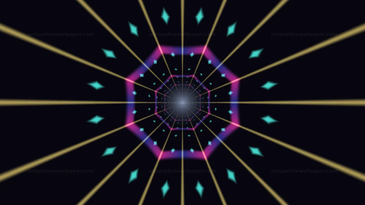 Digital Wormhole Journey Background Seamless Loop