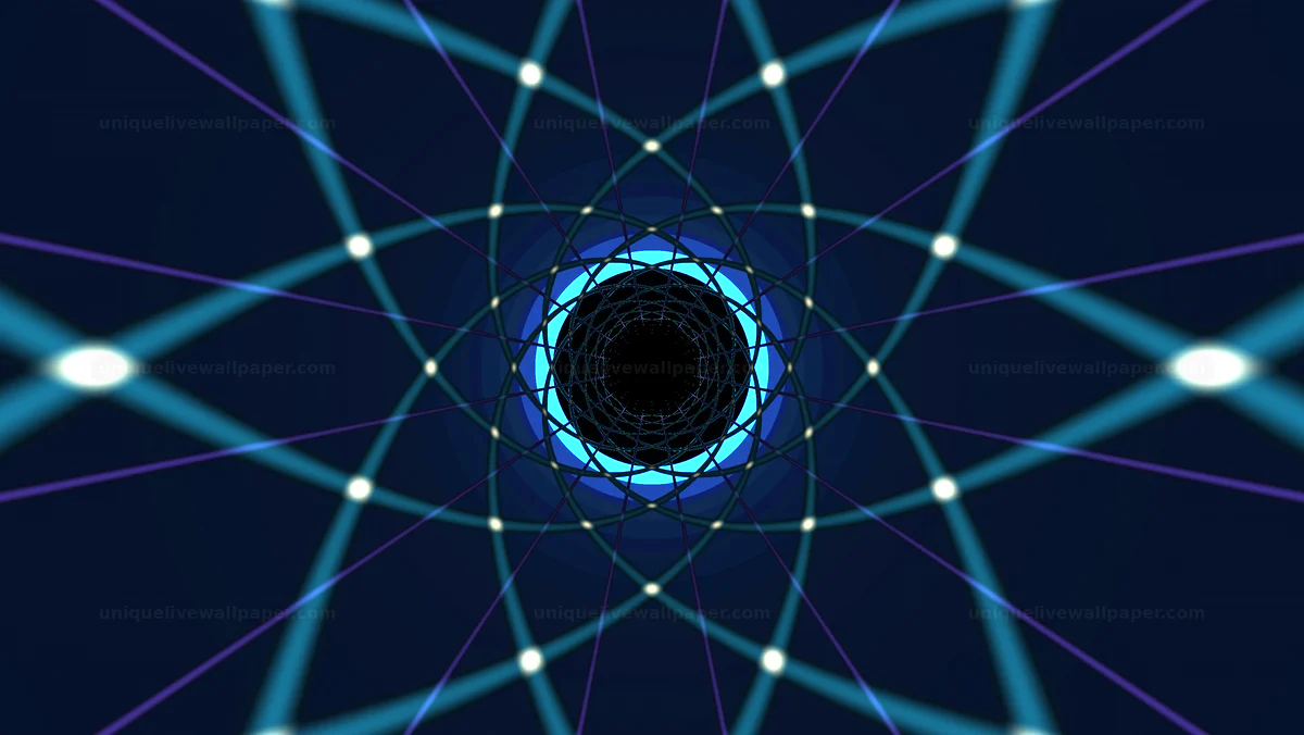 Watermarked thumbnail for Neon Portal with Dark Copy Space Seamless Loop