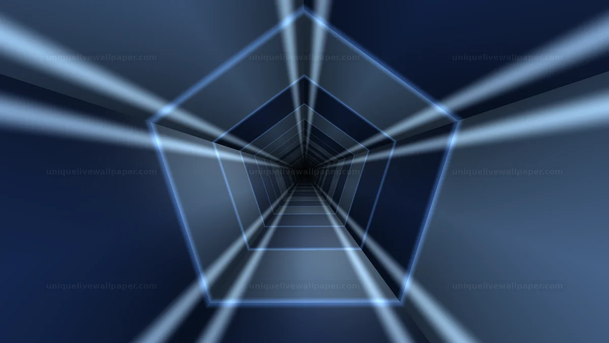 Ethereal Blue Geometric Tunnel Seamless Loop