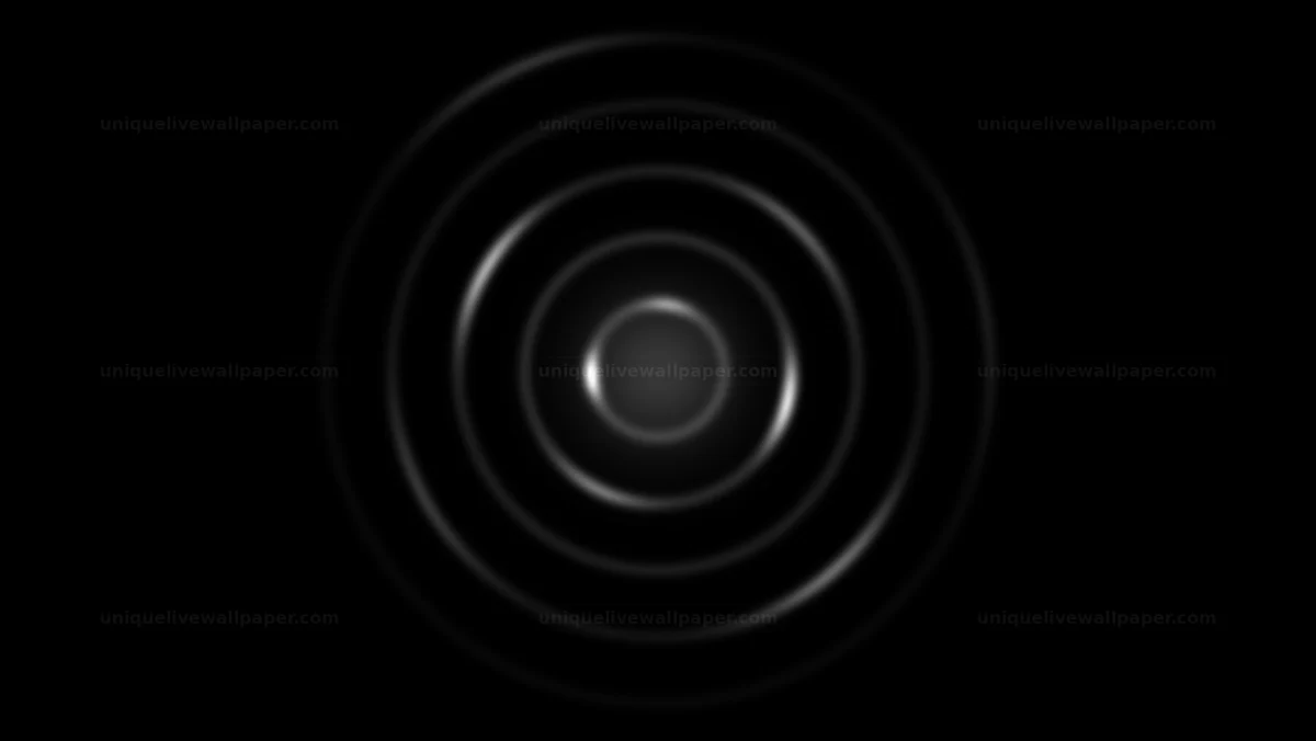 Monochrome Circular Signal Waves Seamless Loop