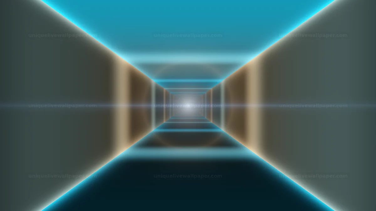 Cyan and Beige Light Tunnel Seamless Loop