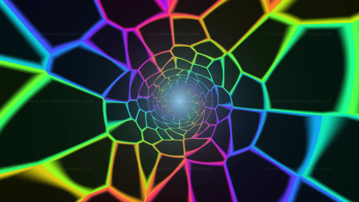 Futuristic Neon Tunnel Flight Background Seamless Loop