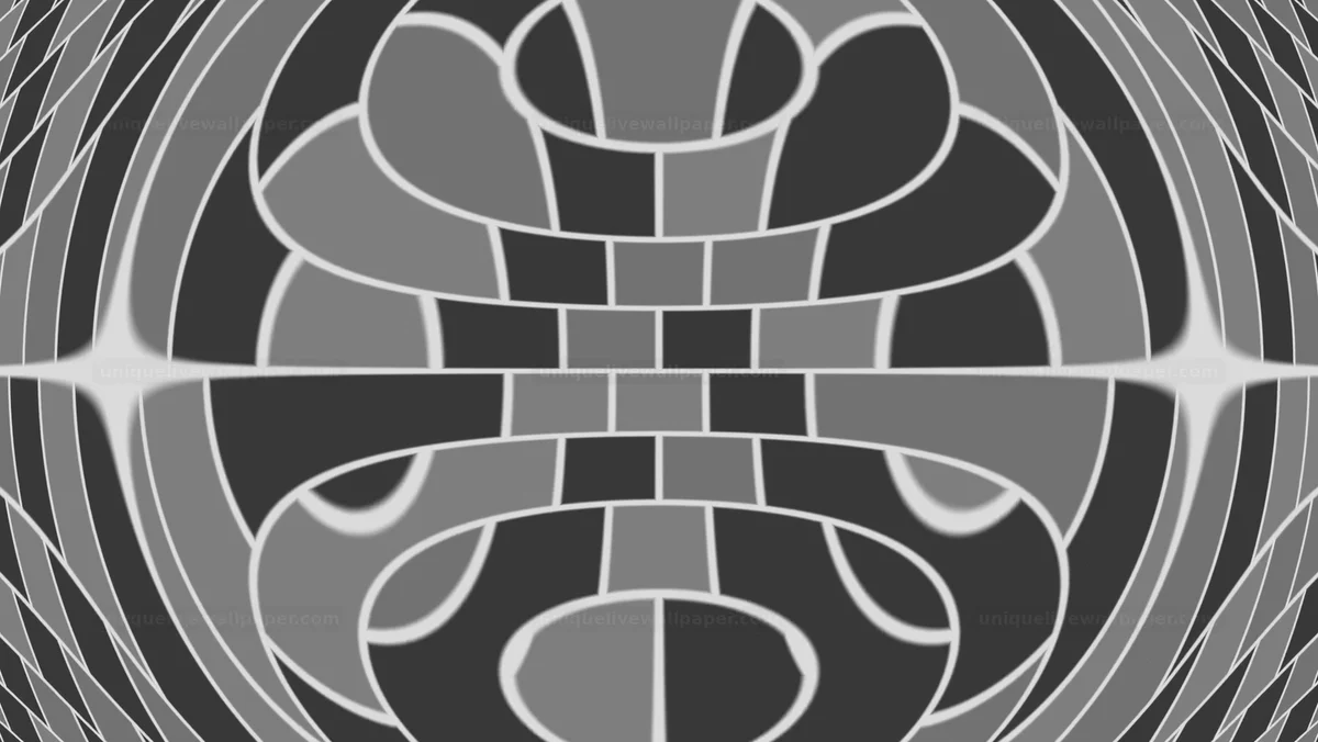 Black and white radial distortion background creates visual depth