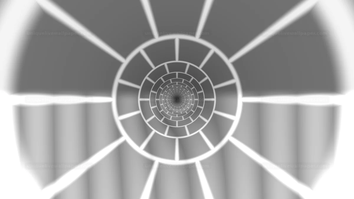 Black and White Outward Motion Tunnel Seamless Loop