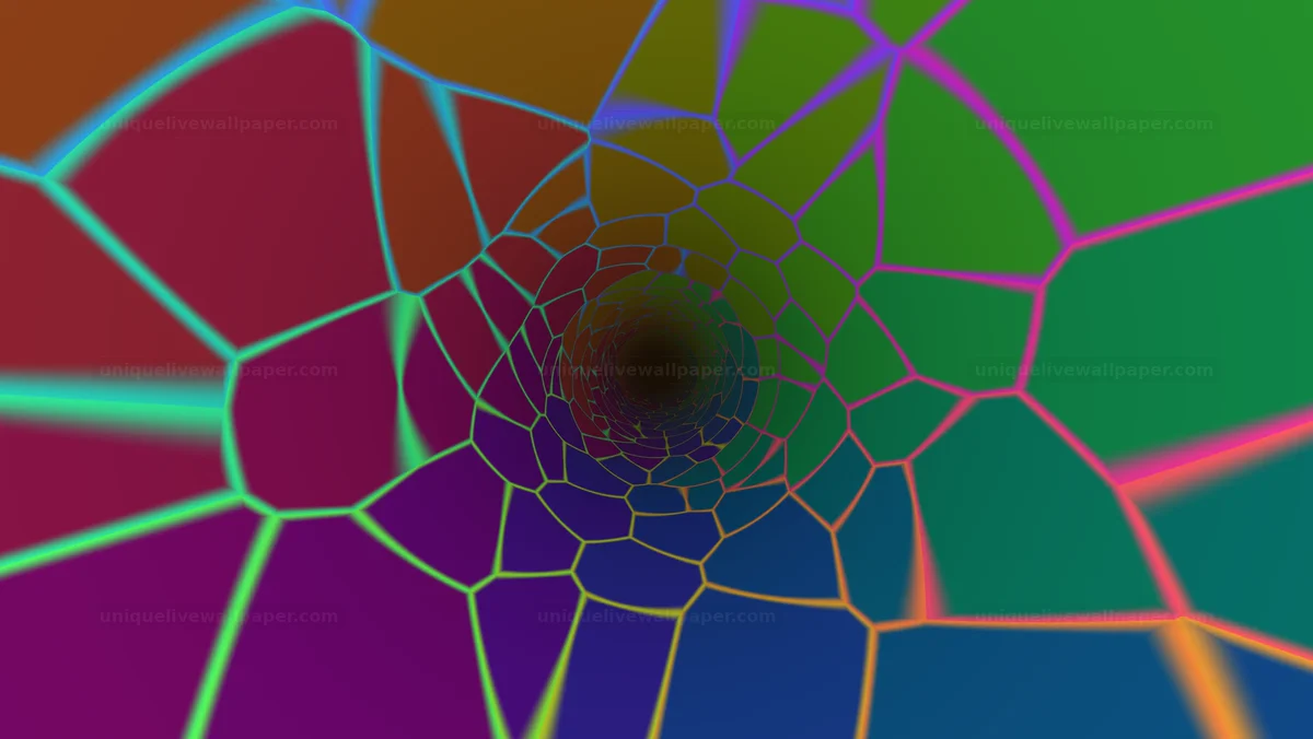 Watermarked thumbnail for Colorful Wormhole Travel Background Seamless Loop