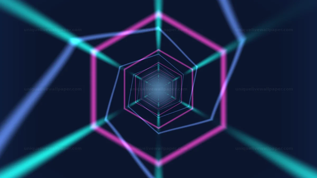 Neon Wormhole Tunnel Background Seamless Loop