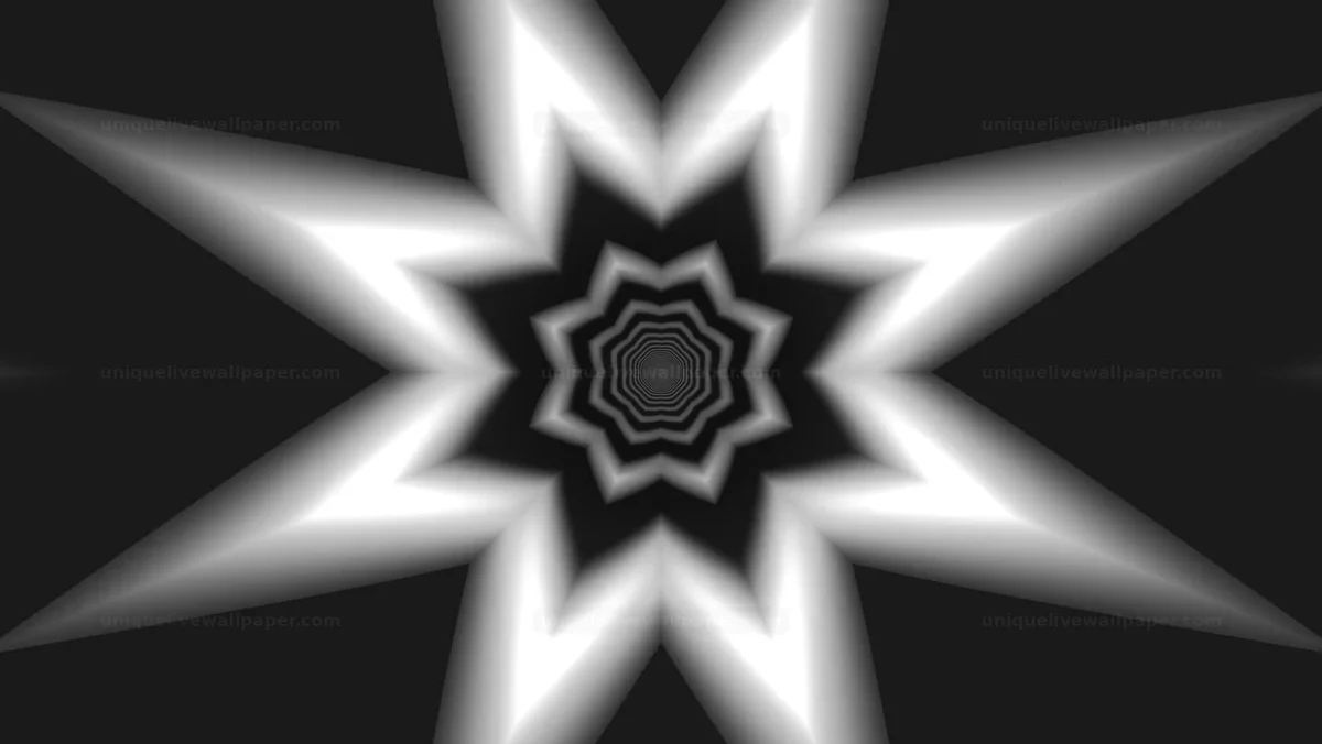 Monochrome Radial Star Tunnel Seamless Loop