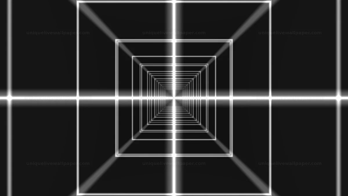 Watermarked thumbnail for Black and White Futuristic Tunnel Background Seamless Loop