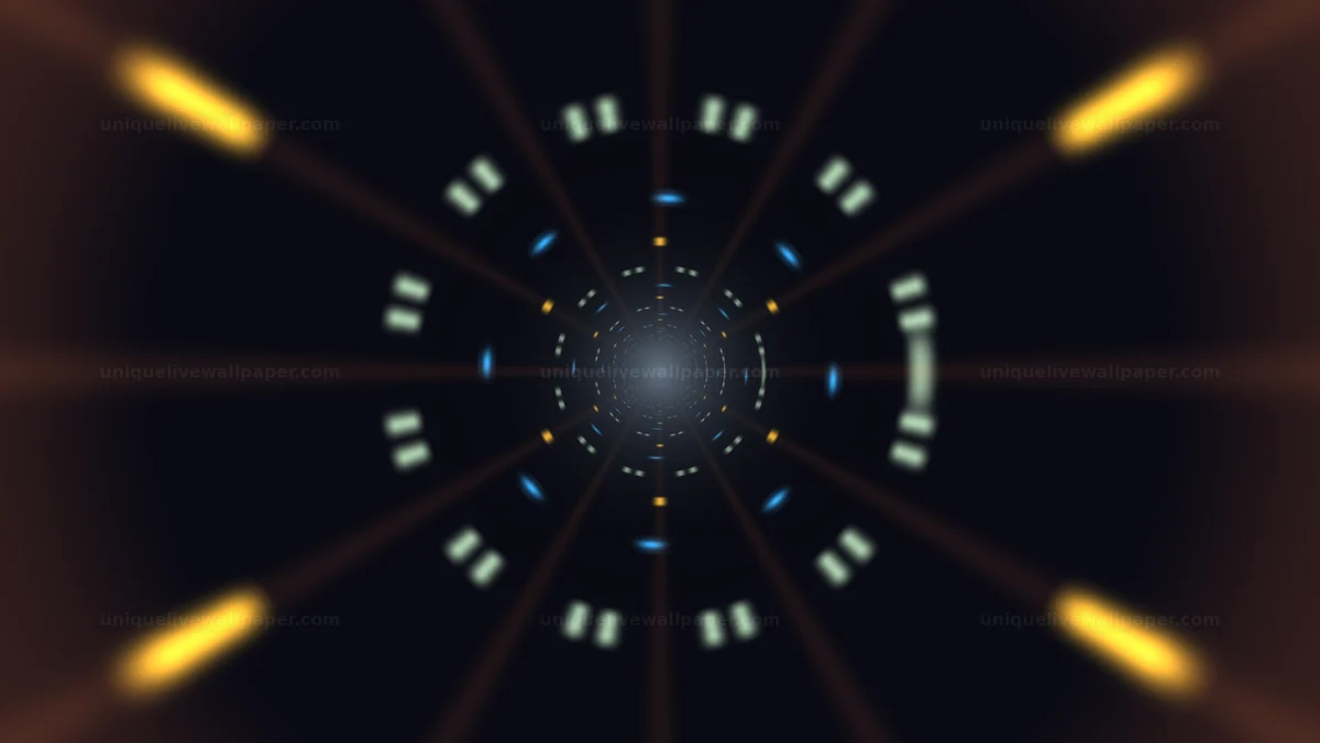 Futuristic Radial Light Tunnel Seamless Loop