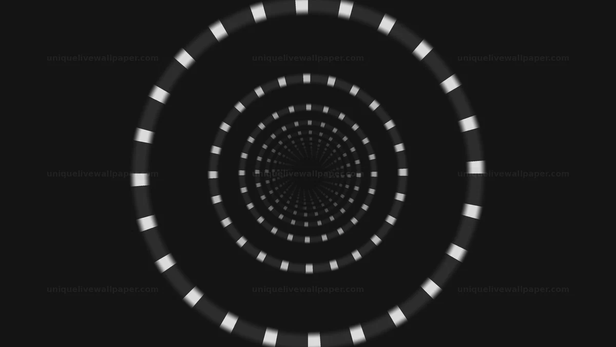 Watermarked thumbnail for Black and White Concentric Tunnel Seamless Loop