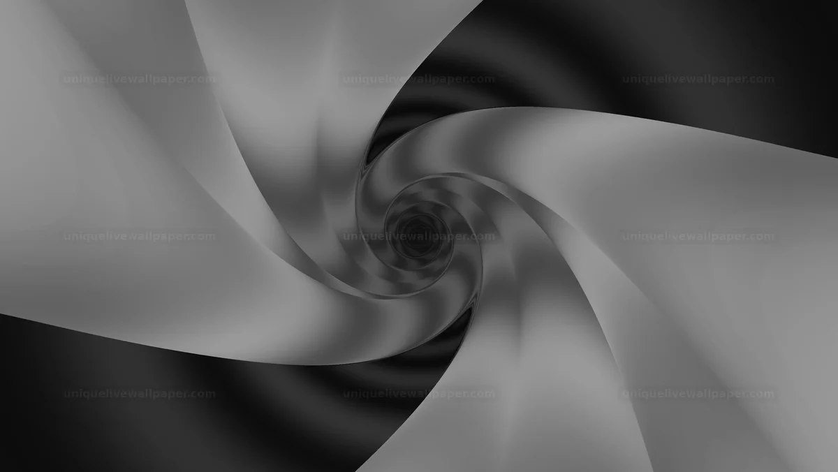 Monochrome Digital Spiral Background Seamless Loop