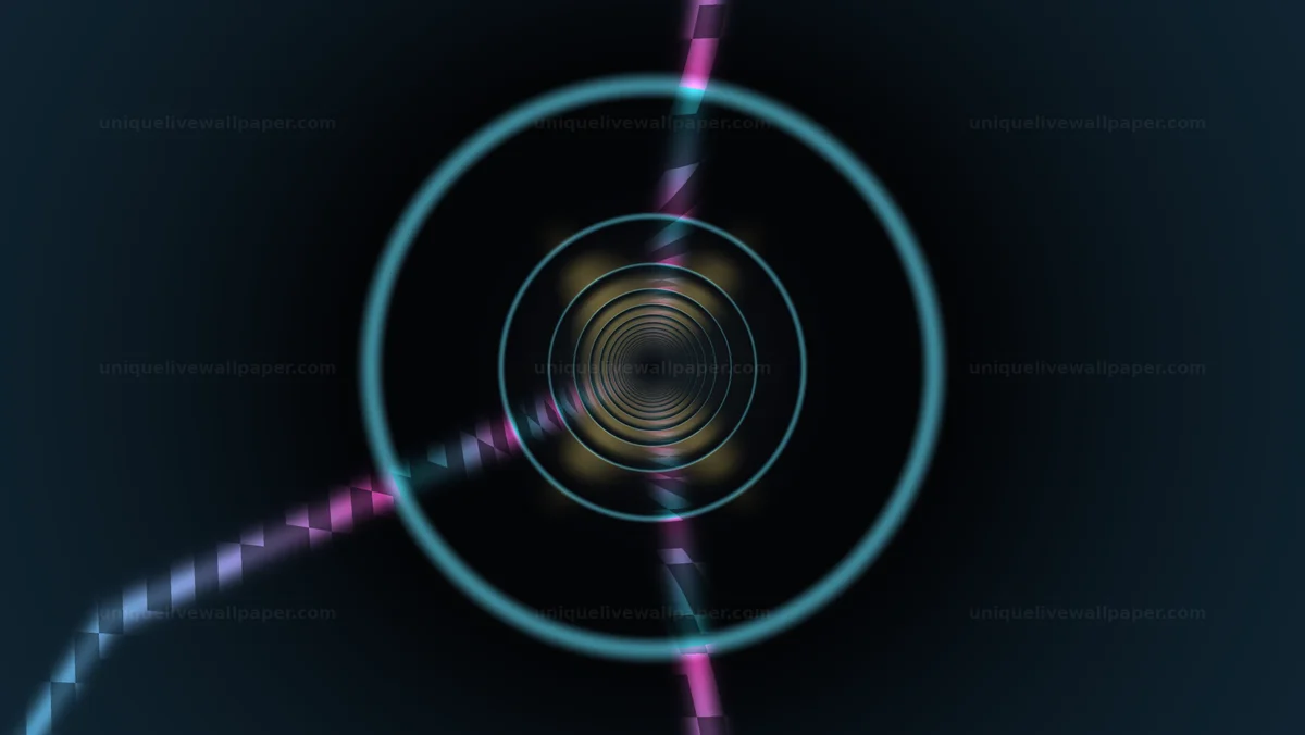 Watermarked thumbnail for Concentric Cyan Tunnel Rings Seamless Loop