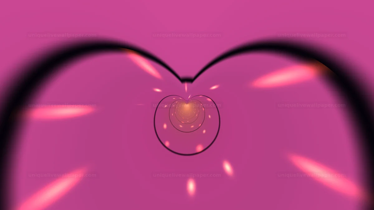 Watermarked thumbnail for Neon Heart Geometric Frame Animation Seamless Loop