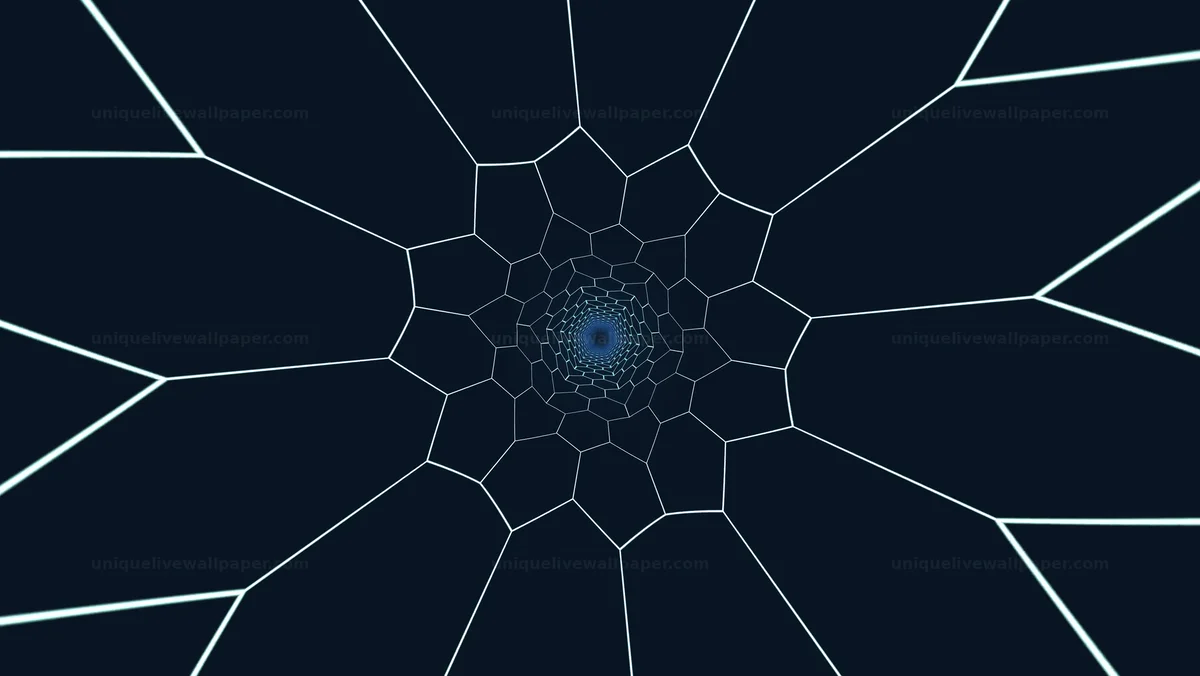 Watermarked thumbnail for Wireframe Tunnel Line Transition Seamless Loop