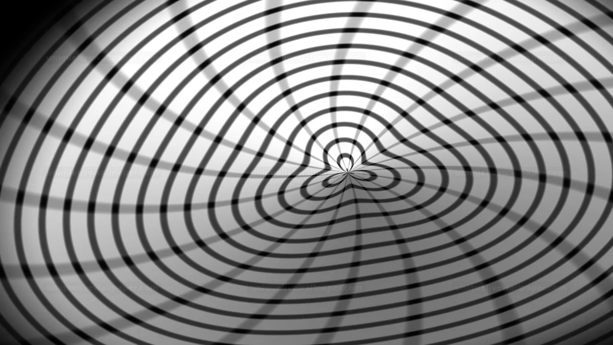 Watermarked thumbnail for Black and White Warped Radial Grid Background Seamless Loop