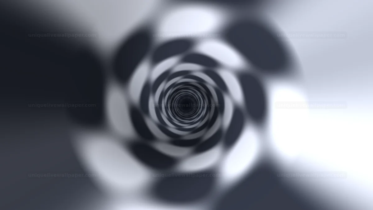 Watermarked thumbnail for Monochrome Abstract Spiral Tunnel Seamless Loop